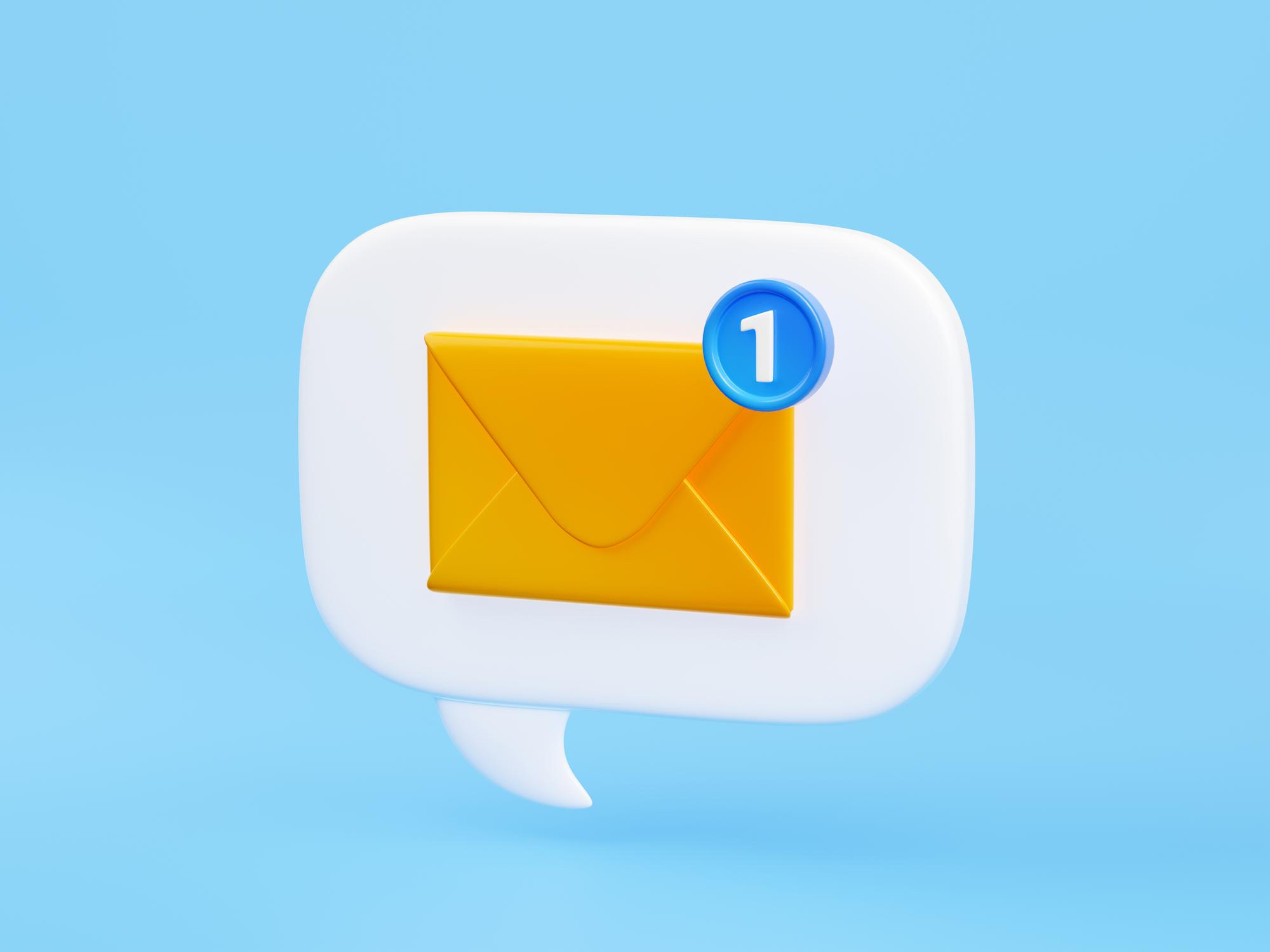 3d-render-email-message-newsletter-notification