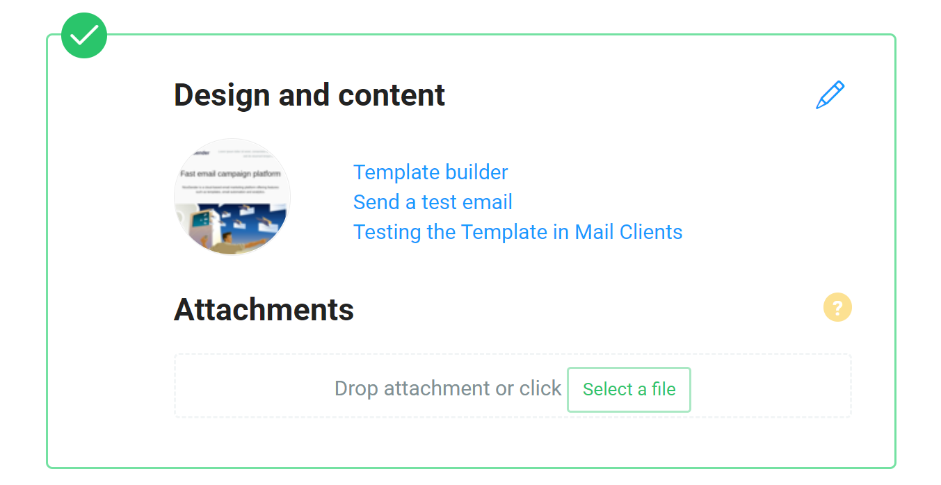 Add attachments to a campaign in NiceSender