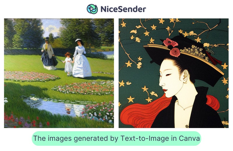 AI Text-To-Image Generator in Canva, NiceSender email marketing platform blog