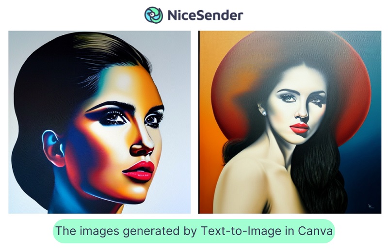 AI Text-To-Image Generator in Canva, NiceSender email marketing platform blog
