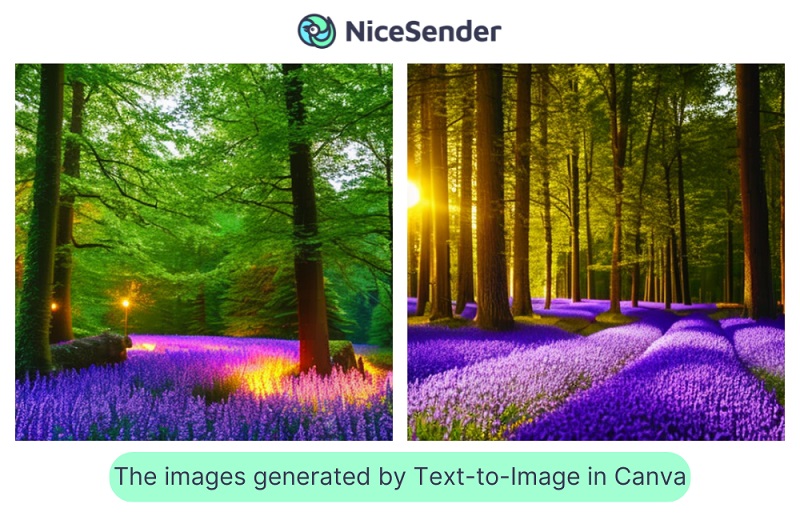AI Text-To-Image Generator in Canva, NiceSender email marketing platform blog