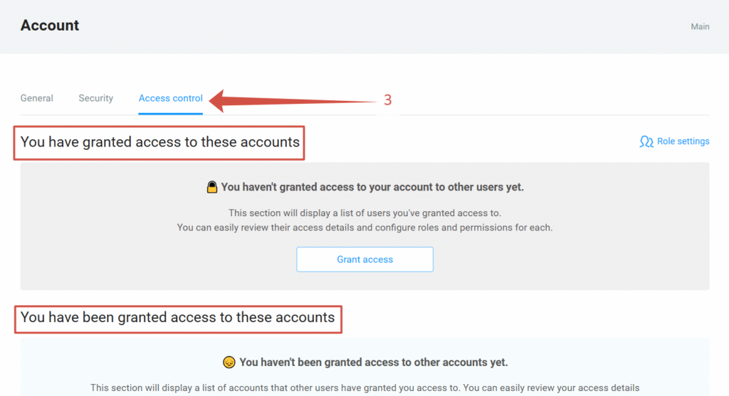 Managing access to your NiceSender account