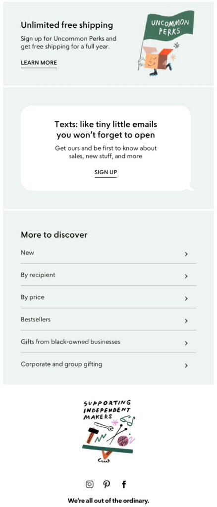 A good idea for an email campaign to coincide with All or Nothing Day