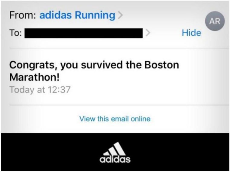 Adidas and the Boston Marathon Survivors, blog of NiceSender email marketing platform