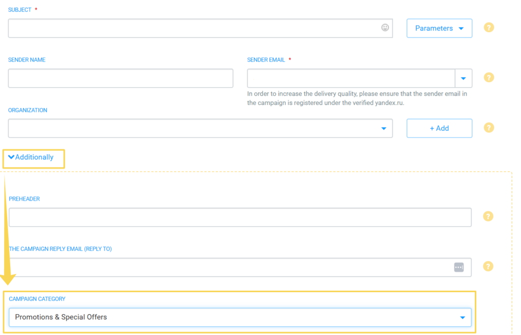 Assigning Email Categories to Your Campaigns in NiceSender