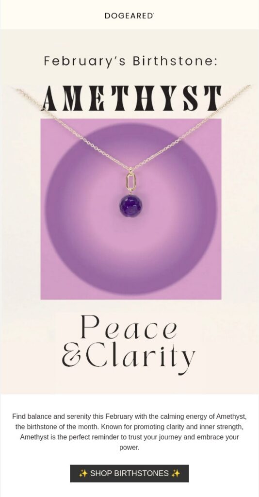 Example of a February Email Campaign