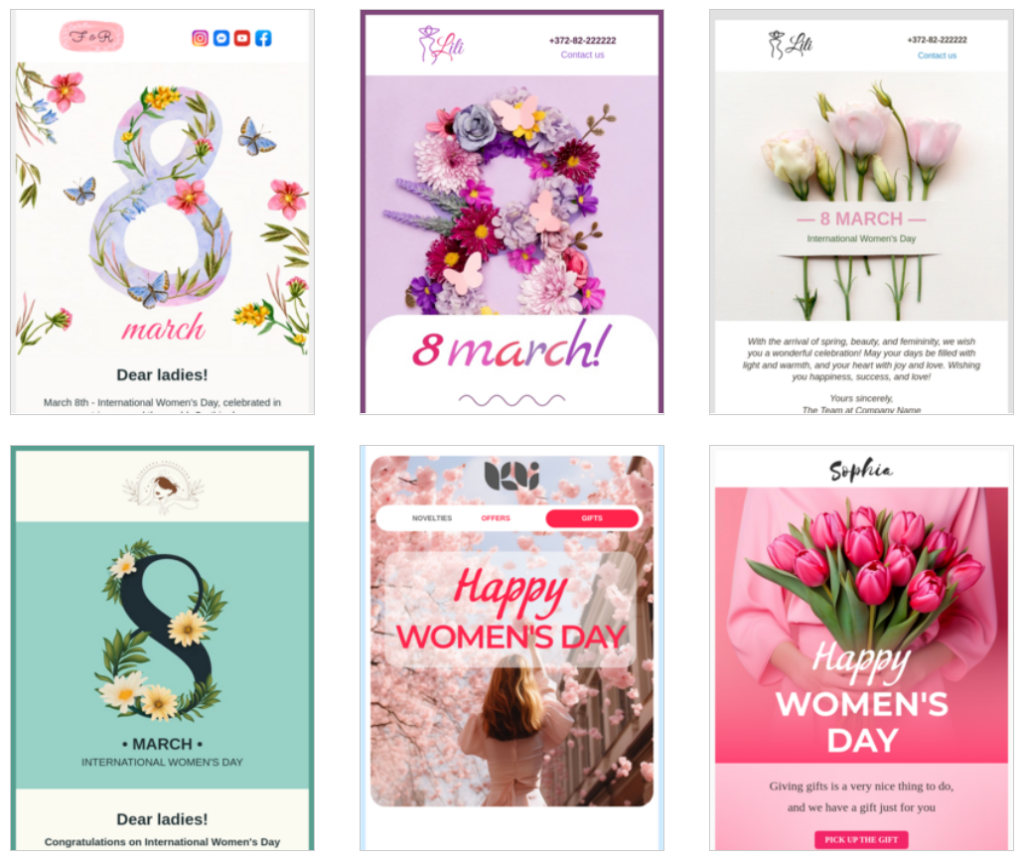 NiceSender’s Ready-Made Templates, International Women’s Day