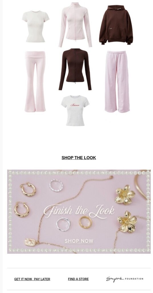 Example of an email campaign, International Women’s Day Email