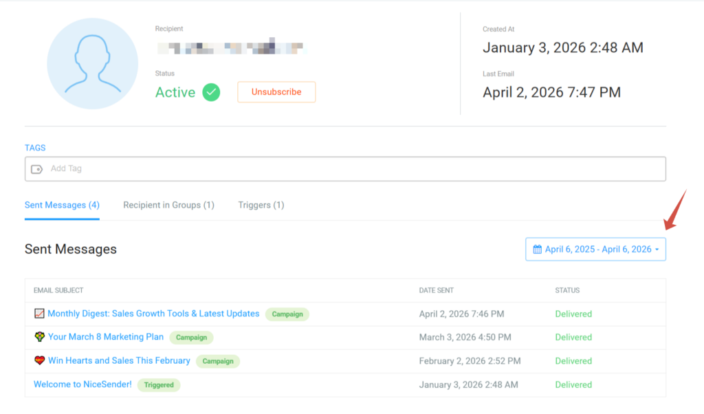 How to Review Sent Messages in NiceSender email marketing platform