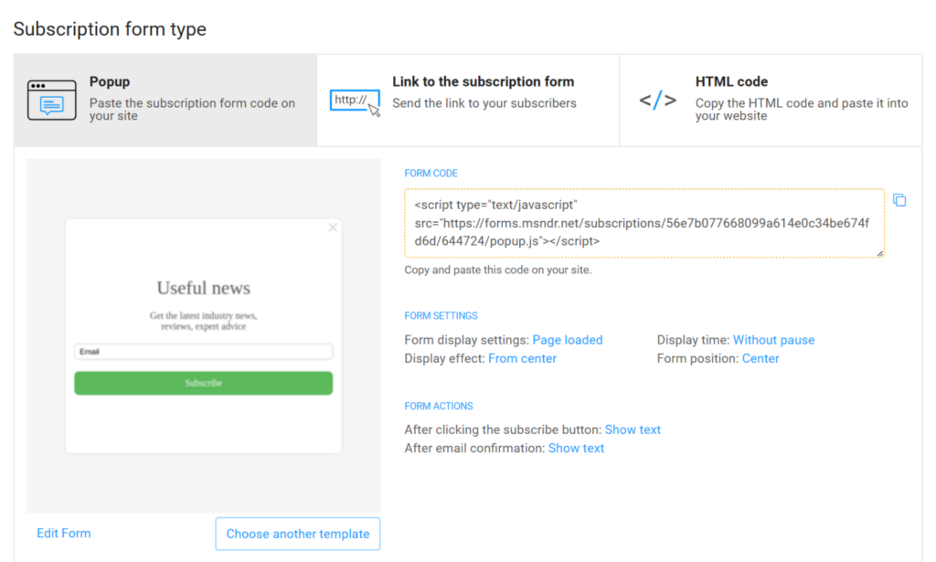 How to Create a Subscription Form for Your Website in NiceSender