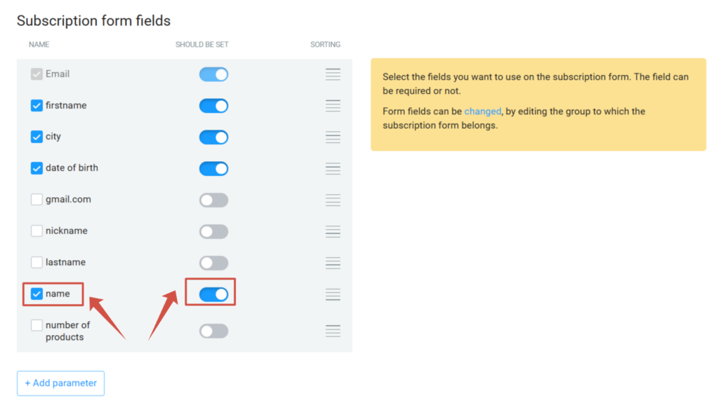 How to Create a Subscription Form for Your Website in NiceSender. How to activate the fields for your form.